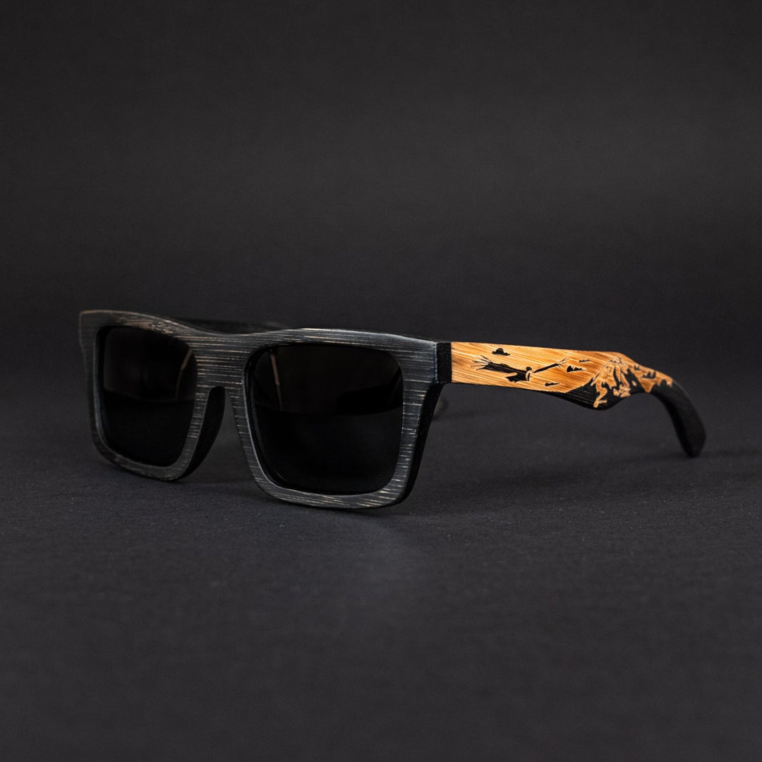Lentes de sol Kaybo Misti, bambú con grabado láser inspirado en el volcán Misti